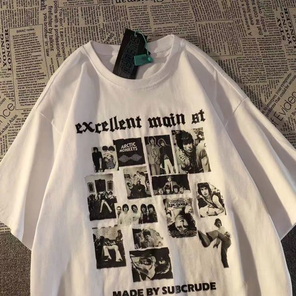 men's t-shirts american old picture retro figure print short sleeve tshirt men ins summer loose casual round neck clothes y2k men cloth, White;black
men's t-shirts american old picture retro figure print short sleeve tshirt men ins summer loose casual round neck clothes y2k men cloth, White;black