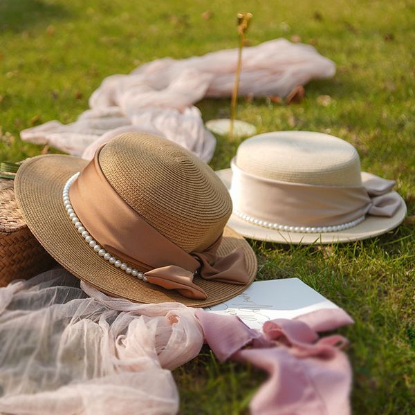 new elegant pearl straw hats summer beach holiday hat women flat straw hats sunshade sunscreen hat gift, Blue;gray
new elegant pearl straw hats summer beach holiday hat women flat straw hats sunshade sunscreen hat gift, Blue;gray