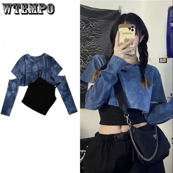 women s t shirt high street wear dark veins tee women short suspender girl tank two piece set y2k t shirt fashion gothic wholesale 230407, White
women s t shirt high street wear dark veins tee women short suspender girl tank two piece set y2k t shirt fashion gothic wholesale 230407, White