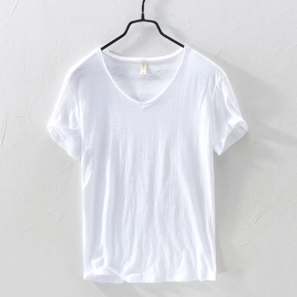 men's t-shirts summer 100% cotton t-shirt men v-neck solid color casual t shirt basic tees plus size short sleeve y2449 230408, White;black
men's t-shirts summer 100% cotton t-shirt men v-neck solid color casual t shirt basic tees plus size short sleeve y2449 230408, White;black