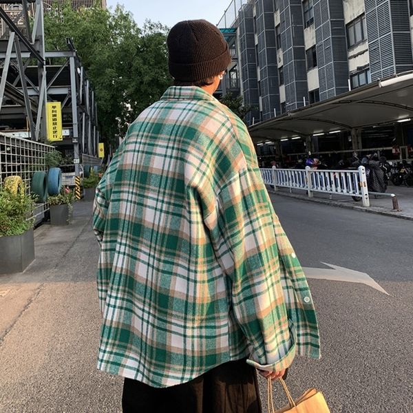 men s casual shirts privathinker green woolen plaid shirt coat loose korean thickened long sleeve male blouses fashion clothing 230407, White;black
men s casual shirts privathinker green woolen plaid shirt coat loose korean thickened long sleeve male blouses fashion clothing 230407, White;black