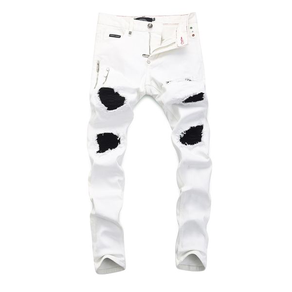 pp pleinxplein men's jeans original design white color straight stretch slim plein denim jeans pant casual 378, Blue
pp pleinxplein men's jeans original design white color straight stretch slim plein denim jeans pant casual 378, Blue