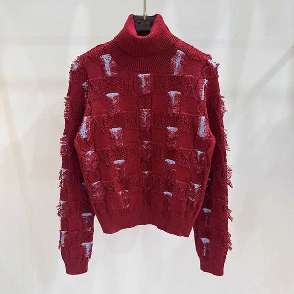 designer sweater women Sweaters outerwear women' early autumn high-end feeling lazy style design niche slim fitting knitted pullover top KP5E, Brick red 
designer sweater women Sweaters outerwear women' early autumn high-end feeling lazy style design niche slim fitting knitted pullover top KP5E, Brick red