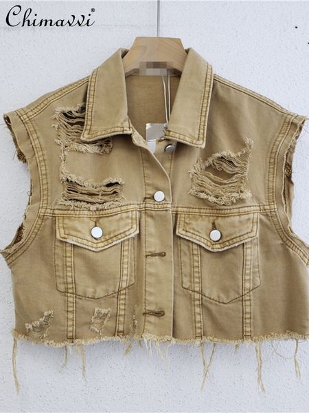 women's vests european women's fashion high street ripped denim vest women's spring summer leisure elegant weight loss vest 2, Black;white
women's vests european women's fashion high street ripped denim vest women's spring summer leisure elegant weight loss vest 2, Black;white