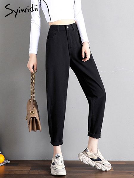 women's jeans syiwidii women's high waist jeans denim pants vintage street clothing elastic band black jeans korean fashion mom ho, Blue
women's jeans syiwidii women's high waist jeans denim pants vintage street clothing elastic band black jeans korean fashion mom ho, Blue