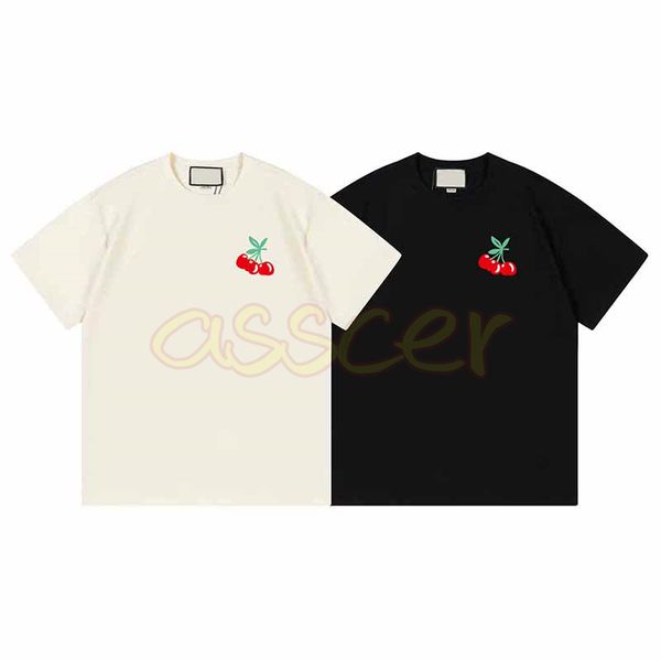 men womens new t shirt summer fashion round neck cherry print tees mens clothing size xs, White;black
men womens new t shirt summer fashion round neck cherry print tees mens clothing size xs, White;black