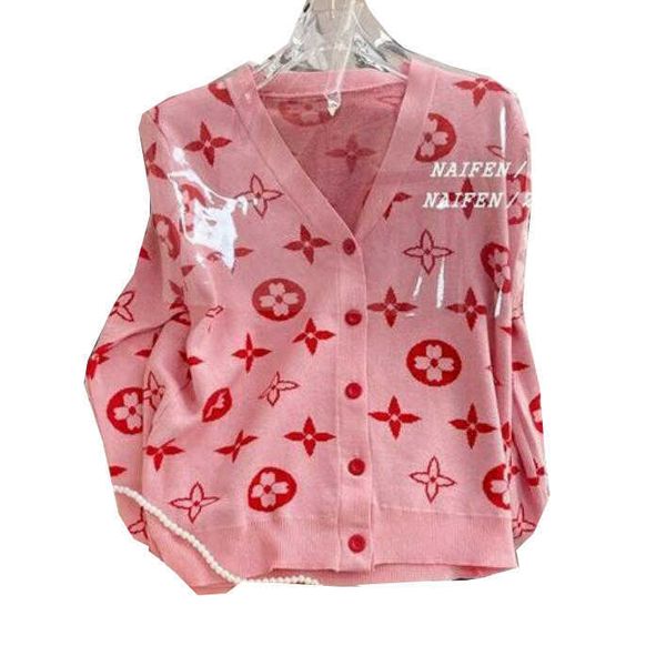 2022 new women's sweaters spring autumn loose casual women pink cardigan designer sweaters, White;black
2022 new women's sweaters spring autumn loose casual women pink cardigan designer sweaters, White;black