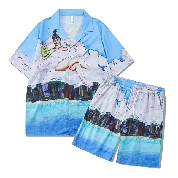 23ss men tee beach shirts summer cartoon streetwear t shirt trees casual short sleeve polyester tshirt shorts sets tracksuit trunks, Black;brown
23ss men tee beach shirts summer cartoon streetwear t shirt trees casual short sleeve polyester tshirt shorts sets tracksuit trunks, Black;brown