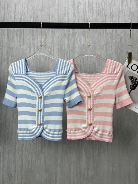 balm home 2023 summer new women's t-shirt stripe grade casual shirt fashion ootd metal buckle logo knitwear polo shirt mother's d, White
balm home 2023 summer new women's t-shirt stripe grade casual shirt fashion ootd metal buckle logo knitwear polo shirt mother's d, White