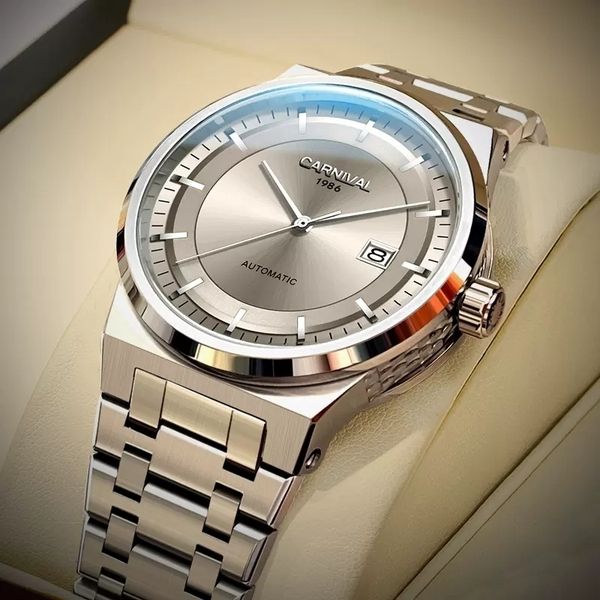 wristwatches relogio masculino carnival mechanical business watch for men brand luxury automatic wrist 50m waterproof 2023 reloj hombre 2304, Slivery;brown
wristwatches relogio masculino carnival mechanical business watch for men brand luxury automatic wrist 50m waterproof 2023 reloj hombre 2304, Slivery;brown