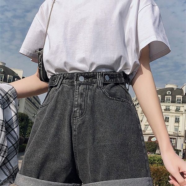women s shorts ftlzz summer women high waist button wigh leg jeans casual female loose fit blue denim 230407, White;black
women s shorts ftlzz summer women high waist button wigh leg jeans casual female loose fit blue denim 230407, White;black