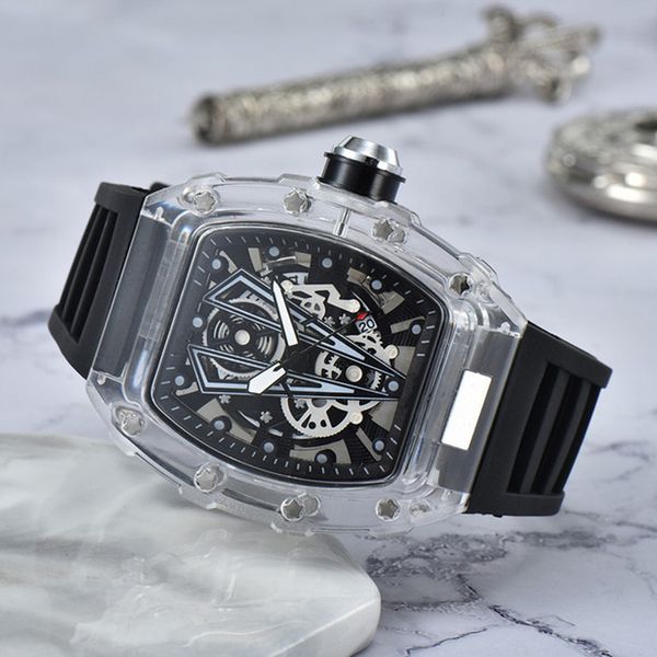 transparent bottom feature luxury military hollow sports analog date quartz men's watch, Slivery;brown
transparent bottom feature luxury military hollow sports analog date quartz men's watch, Slivery;brown