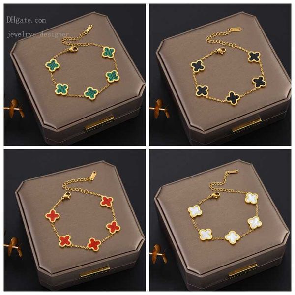 designer bracelets charm bracelets classic design colorful clover charm bracelet 18k gold stainless steel jewelry for women gift, Golden;silver
designer bracelets charm bracelets classic design colorful clover charm bracelet 18k gold stainless steel jewelry for women gift, Golden;silver