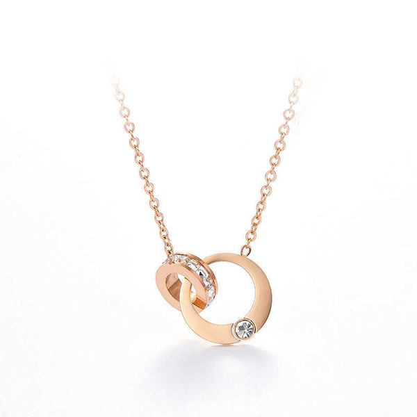 korean version steel necklace goddess double ring jewelry with circles and diamonds necklace collarbone chain neckchain mesh red pendant not, Silver
korean version steel necklace goddess double ring jewelry with circles and diamonds necklace collarbone chain neckchain mesh red pendant not, Silver