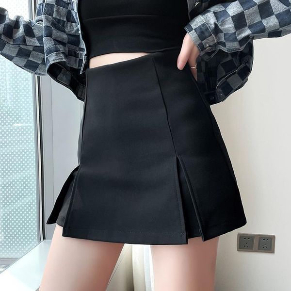 skirts women's high waist wide fold design ultra thin shorts women's side zipper culotes shorts chic pantalone y2k vintage dress 2, Black
skirts women's high waist wide fold design ultra thin shorts women's side zipper culotes shorts chic pantalone y2k vintage dress 2, Black