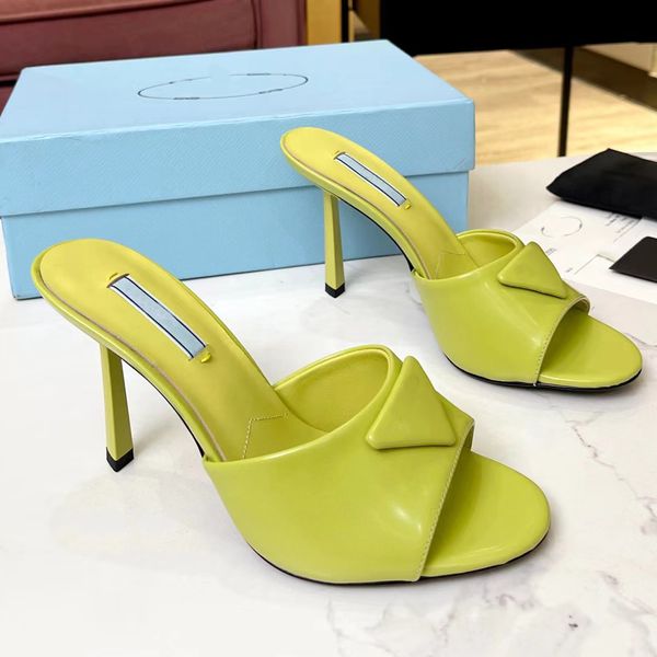 designer slippers fashionable high heeled sandals women genuine leather 9.5cm triangular buckle decoration open toe banquet party summer bea, Black
designer slippers fashionable high heeled sandals women genuine leather 9.5cm triangular buckle decoration open toe banquet party summer bea, Black
