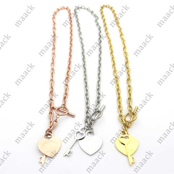 womens heart key necklace designer jewelry ot buckle thick necklace gold/silvery/rose gold complete brand as wedding christmas gift m230408, Silver
womens heart key necklace designer jewelry ot buckle thick necklace gold/silvery/rose gold complete brand as wedding christmas gift m230408, Silver