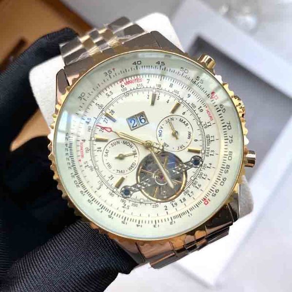 men watches 5-pin flywheel automatic mechanical watch 45mm round bezel fashion business wristwatches montre de luxe101, Slivery;brown
men watches 5-pin flywheel automatic mechanical watch 45mm round bezel fashion business wristwatches montre de luxe101, Slivery;brown