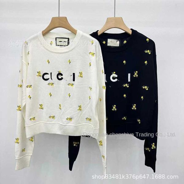 Knits Women' Tees G Family Early Autumn Embroidery Letter Round Neck Knit Pullover Top Fashion Versatile Small Flower Sweater Batch ZGUG, Black
Knits Women' Tees G Family Early Autumn Embroidery Letter Round Neck Knit Pullover Top Fashion Versatile Small Flower Sweater Batch ZGUG, Black