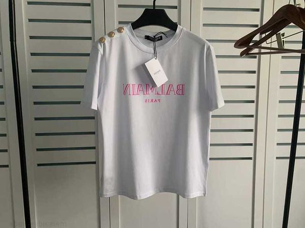 designer luxury coats ss spring and summer new balman short sleeve shoulder gold button bronzed letter cotton tshirt lovers fj3h, Black;white
designer luxury coats ss spring and summer new balman short sleeve shoulder gold button bronzed letter cotton tshirt lovers fj3h, Black;white