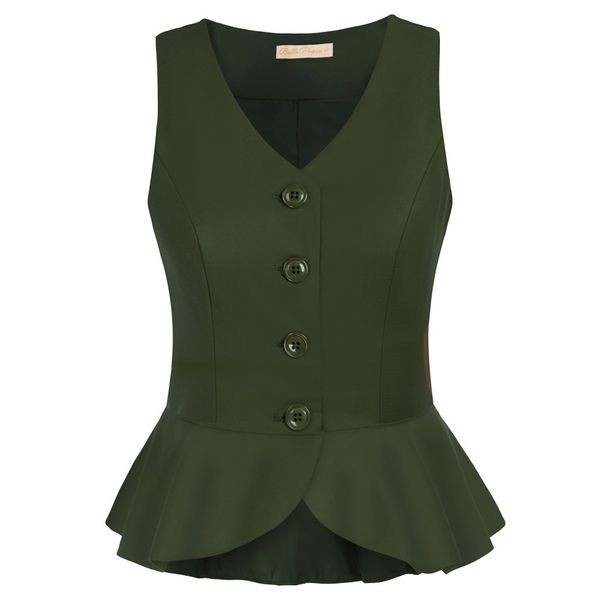 women's vests belle poque women's 1950s retro ruffled hem tank coat single chest waist coat solid sleeveless v-neck irregular hem, Black;white
women's vests belle poque women's 1950s retro ruffled hem tank coat single chest waist coat solid sleeveless v-neck irregular hem, Black;white