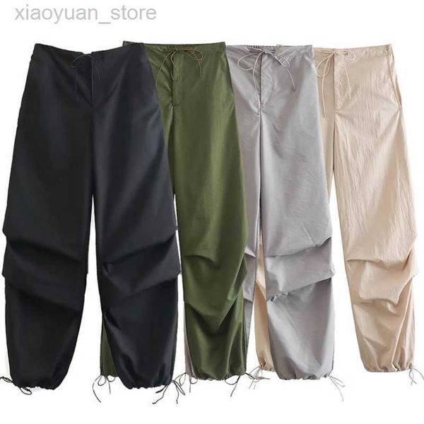 men's pants fashion women drawstring cargo pants casual solid elastic waist baggy jogging trouser streetwear wide leg pleats parachute, Black
men's pants fashion women drawstring cargo pants casual solid elastic waist baggy jogging trouser streetwear wide leg pleats parachute, Black