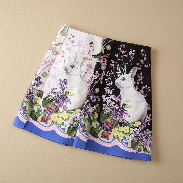 skirts european and american women's clothes 2023 spring new rabbit flower print single breasted skirt fashion, Black
skirts european and american women's clothes 2023 spring new rabbit flower print single breasted skirt fashion, Black