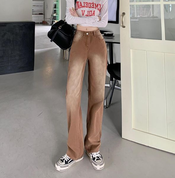 women's jeans cgc retro brown street clothing bag jeans women's high waisted cargo pants korean fashion straight wide leg jeans wo, Blue
women's jeans cgc retro brown street clothing bag jeans women's high waisted cargo pants korean fashion straight wide leg jeans wo, Blue
