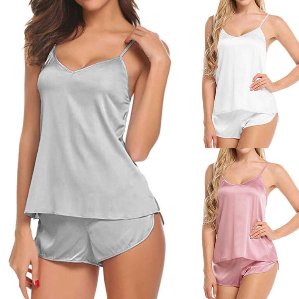 women's sleep lounge women satin sleepwear set female satin sling sleepwear lingerie v-neck underwear summer outfits p230408
women's sleep lounge women satin sleepwear set female satin sling sleepwear lingerie v-neck underwear summer outfits p230408