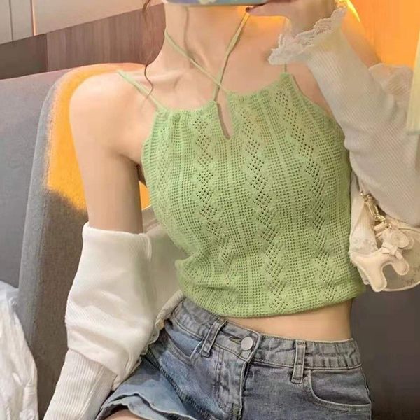 men s t shirts solid colour halter sweet slim tank summer exposed navel knitted camisole 230408, White;black
men s t shirts solid colour halter sweet slim tank summer exposed navel knitted camisole 230408, White;black