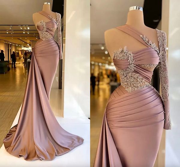 gorgeous elegant prom dresses single long sleeve appliques mermaid long train women evening pageant gowns plus size custom made, Black
gorgeous elegant prom dresses single long sleeve appliques mermaid long train women evening pageant gowns plus size custom made, Black