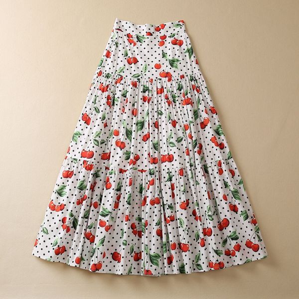 skirts european and american women's clothes 2023 spring new cherry polka dot print fashion pleated cotton skirt, Black
skirts european and american women's clothes 2023 spring new cherry polka dot print fashion pleated cotton skirt, Black