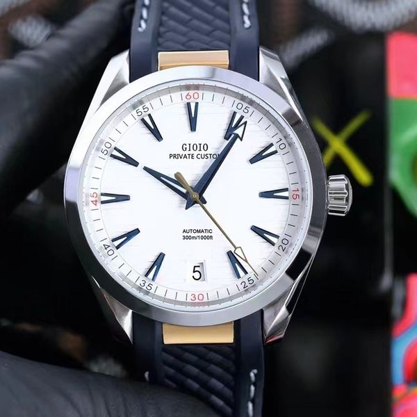 41mm mens automatic mechanical watch rose gold brown leather stainless steel luminous calendar rome white black, Slivery;brown
41mm mens automatic mechanical watch rose gold brown leather stainless steel luminous calendar rome white black, Slivery;brown