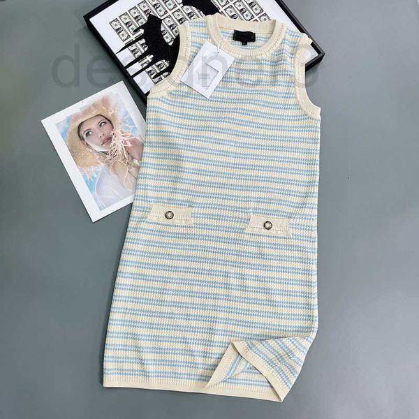 casual dresses designer women's summer new round neck fake pocket contrast stripe tongle slim fitting knitted pullover sleeveless dress, Black;gray
casual dresses designer women's summer new round neck fake pocket contrast stripe tongle slim fitting knitted pullover sleeveless dress, Black;gray