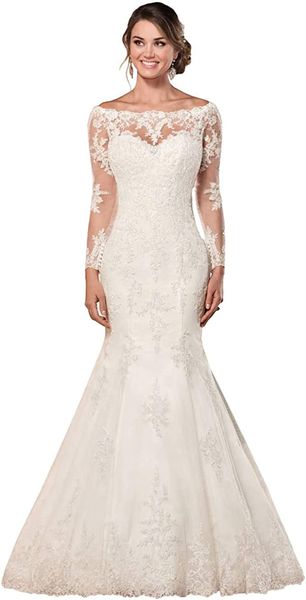 lace applique off shoulder bridal wedding dress beach wedding bridal dress women, White
lace applique off shoulder bridal wedding dress beach wedding bridal dress women, White