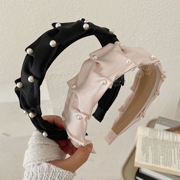 high-grade pleated pearl fabric headbands fashion hair accessories for women trendy casual hairband hair band girl headwear, Silver
high-grade pleated pearl fabric headbands fashion hair accessories for women trendy casual hairband hair band girl headwear, Silver