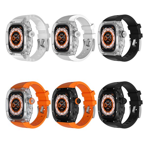 Premium Clear Luxury Transparent AP Frame Cases Mod Kit Straps Silicone Protective Case Band Strap Cover For Apple Watch Ultra 49mm
Premium Clear Luxury Transparent AP Frame Cases Mod Kit Straps Silicone Protective Case Band Strap Cover For Apple Watch Ultra 49mm