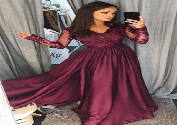 chic satin vneck neckline long sleeves aline prom dress with beaded lace appliques evening dress formal modest party gowns2555316, Black
chic satin vneck neckline long sleeves aline prom dress with beaded lace appliques evening dress formal modest party gowns2555316, Black