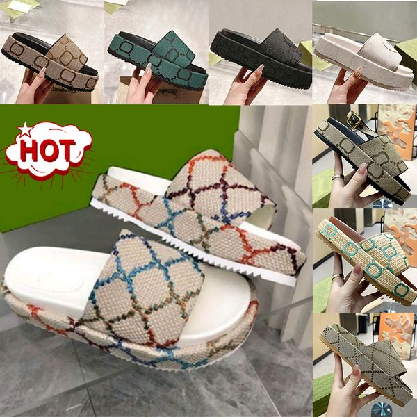 designer slippers womens platform slides sandals thick bottom sandal multicolor mens embroidered canvas strap slipper slide high wedge heels, Black
designer slippers womens platform slides sandals thick bottom sandal multicolor mens embroidered canvas strap slipper slide high wedge heels, Black