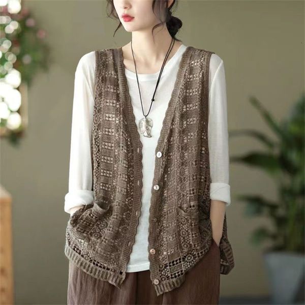 women's vests women's v-neck hollow cardigan sleeveless vest sleeveless jacket cotton lace waistcoat knitted cardigan sleeveless v, Black;white
women's vests women's v-neck hollow cardigan sleeveless vest sleeveless jacket cotton lace waistcoat knitted cardigan sleeveless v, Black;white