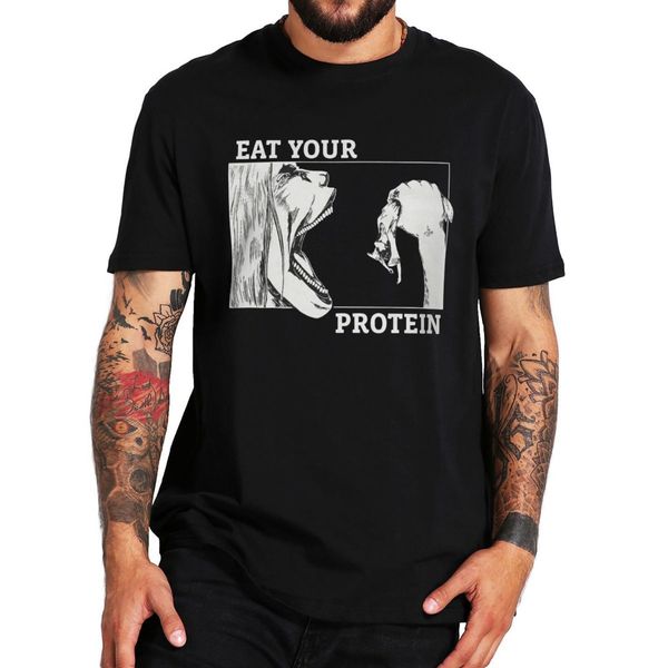 mens tshirts eat your protein t shirt funny anime memes gym jokes tee 100% cotton casual oneck tshirt eu size 230408, White;black
mens tshirts eat your protein t shirt funny anime memes gym jokes tee 100% cotton casual oneck tshirt eu size 230408, White;black