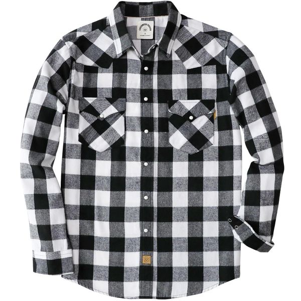 men's casual shirts dubinik flannel men's long sleeved plain weave casual pearl button up shirt with two pockets 230408, White;black
men's casual shirts dubinik flannel men's long sleeved plain weave casual pearl button up shirt with two pockets 230408, White;black