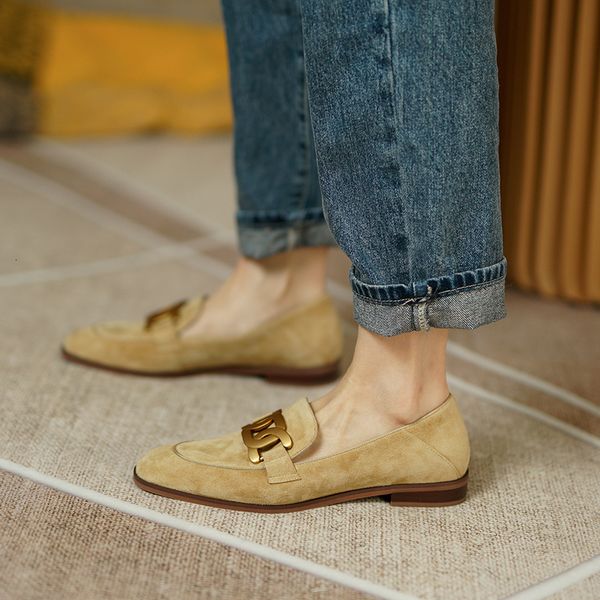 dress shoes women shoes genuine leather flats loafers round toe sheep suede metal decor slipon footwear ladies cozy casual shoes 230407, Black
dress shoes women shoes genuine leather flats loafers round toe sheep suede metal decor slipon footwear ladies cozy casual shoes 230407, Black