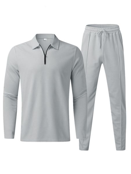 men s tracksuits autumn winter long sleeve polo shirt set fashion pure color men sleeve pants man trend street suit 230408, Gray
men s tracksuits autumn winter long sleeve polo shirt set fashion pure color men sleeve pants man trend street suit 230408, Gray