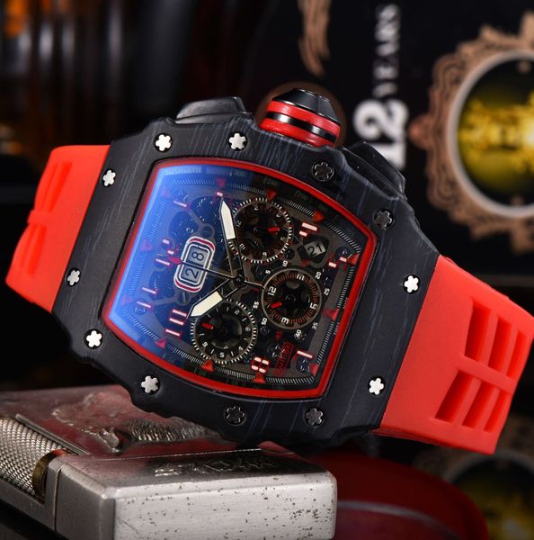 new man luxury 6-pin diamond quartz watch hollow glass stainless steel case black rubber watch, Slivery;brown
new man luxury 6-pin diamond quartz watch hollow glass stainless steel case black rubber watch, Slivery;brown