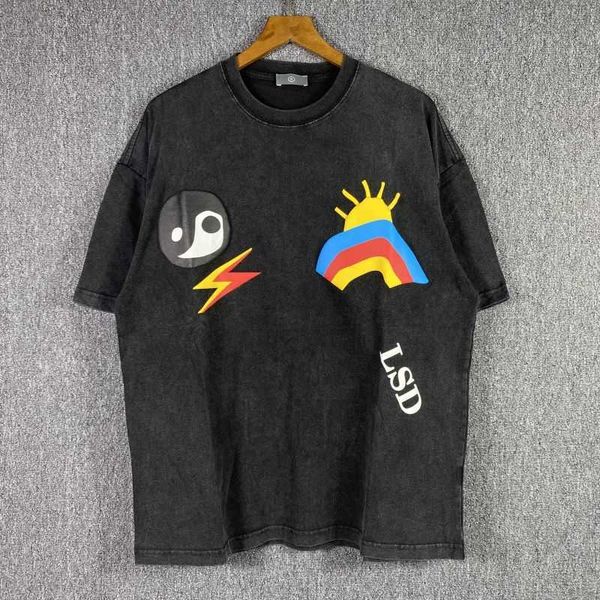 ins american fashion brand lsd gossip lightning sun rainbow foam print washable old men's loose short sleeve t-shirt, Black;brown
ins american fashion brand lsd gossip lightning sun rainbow foam print washable old men's loose short sleeve t-shirt, Black;brown
