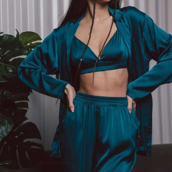 women's sleep lounge loose women's nightwear green long sleeve pajamas female bra casual trouser suits 2023 spring sleepwear 3 pie
women's sleep lounge loose women's nightwear green long sleeve pajamas female bra casual trouser suits 2023 spring sleepwear 3 pie