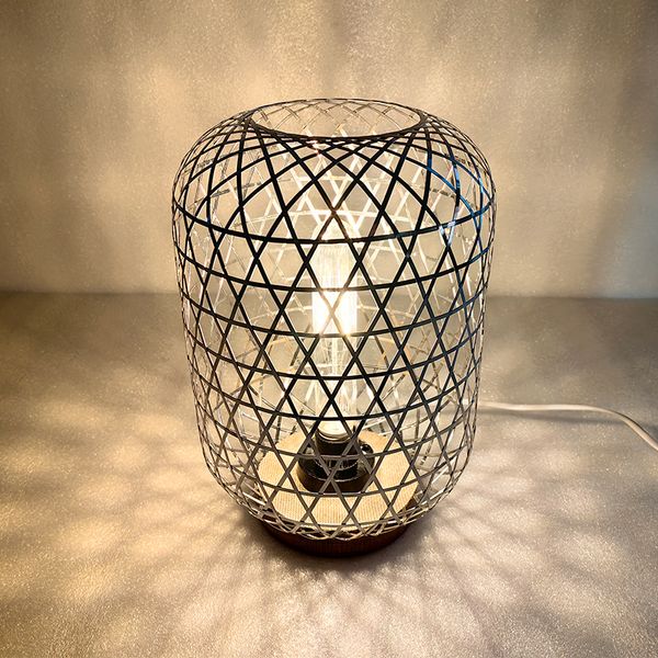 

handwoven stainless steel lanterns, customized Chinese style decorative lamps, table lamps, bedside lamps, minimalist craftsmanship, home bedroom lighting