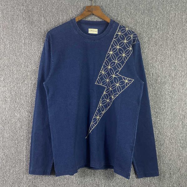 kapital man hirata hehong batik lightning embroidery retro high street men's and women's loose long sleeve t-shirt, Black;brown
kapital man hirata hehong batik lightning embroidery retro high street men's and women's loose long sleeve t-shirt, Black;brown
