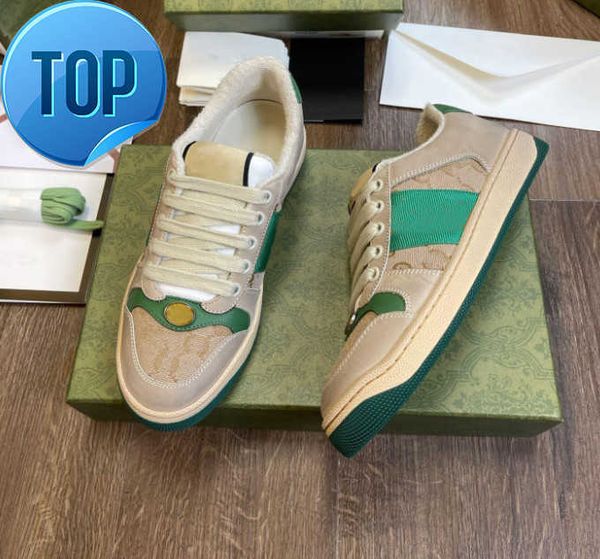 screener sneaker beige butter dirty leather shoes running vintage red and green web stripe luxurys designers sneakers bi-color rubber sole c
screener sneaker beige butter dirty leather shoes running vintage red and green web stripe luxurys designers sneakers bi-color rubber sole c